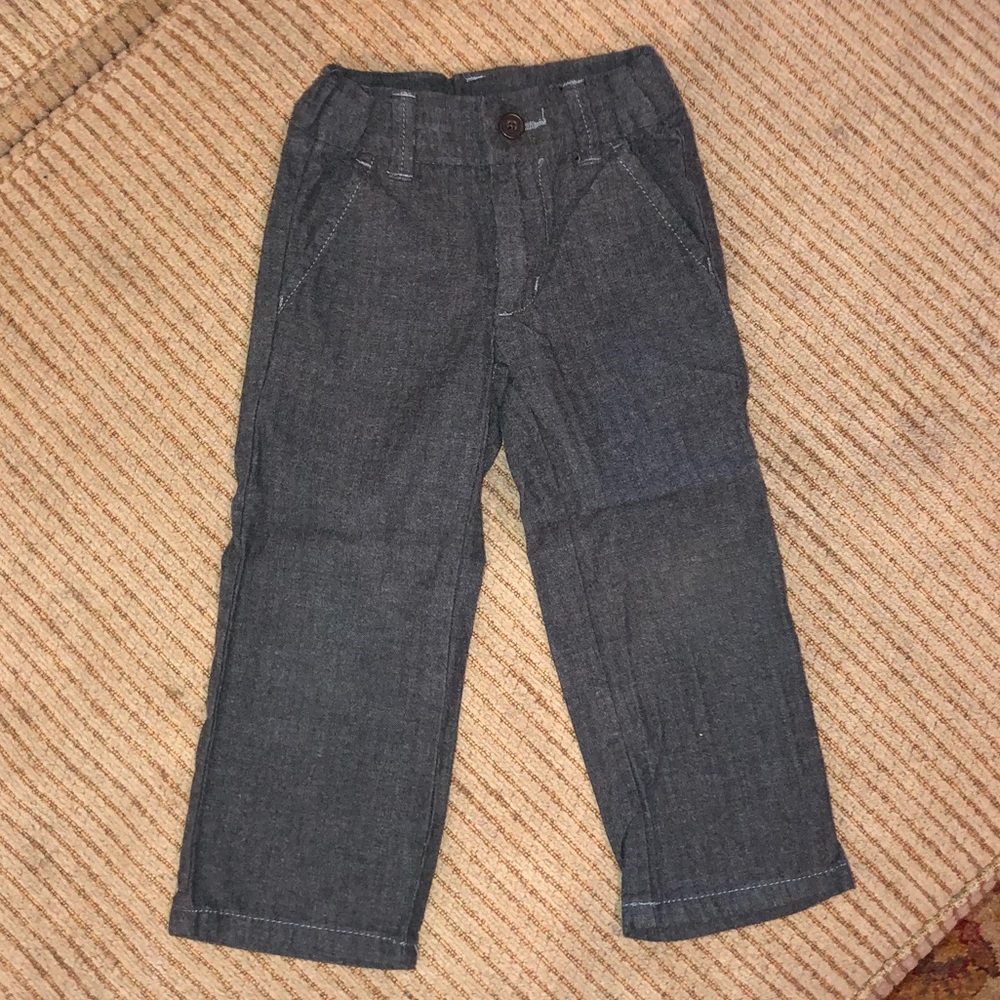 Gymboree Toddler Boys Gray Herringbone Pants